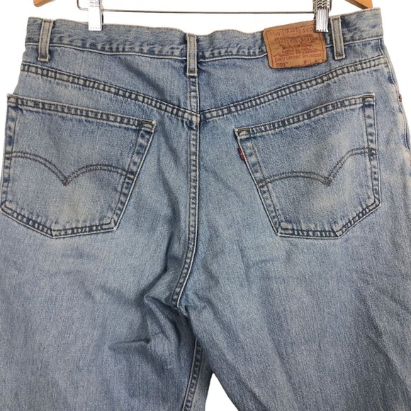 Vtg Y2K 00s Levi's 550 Men's Jeans Relaxed Fit Medium Wash Cotton Sz W40 L30 - Picture 7 of 11